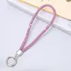 Lanyard de Lujo para Teléfono Llavero de Diamantes Completos Colgante Cadena para Bolso Accesorio DIY Correa de Muñeca Corta Anti-Pérdida