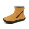 Botas de nieve para hombre y mujer, nuevo estilo transfronterizo de invierno, zapatos casuales de algodón para senderismo en exteriores en pareja, antideslizantes, impermeables y con forro de felpa para abrigar