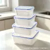 Cesta de drenaje para refrigerador de plástico de grado alimenticio transfronteriza certificada por FCM, caja para mantener la frescura, caja de almacenamiento sellada para congelar alimentos en la cocina