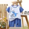 Traje de manga corta para niños, camiseta de algodón para niños, ropa de verano para bebés, pantalones cortos para niñas, ropa de bebé, venta al por mayor de verano
