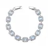 Nova Moda Europeia Americana Versátil Feminina Cor Zircônia Pulseira Cobre Joia de Mão Não Desbota Facilmente Tendência Joia de Mão