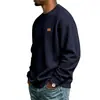 Moletom Masculino Casual Esportivo Minimalista de Outono/Inverno Estilo Americano Transfronteiriço 2026 para o Dia a Dia com Textura Solta e Gola Redonda