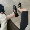 Zapatos estilo mismo de Mamá Uva~Brogue tallado modelo nuevo 2026 sandalias de tira cruzada que aumentan la altura zapatos Mary Jane para mujer