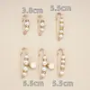 Pantalones Falda Fijos de Cintura Ceñida con Broche de Perla Artefacto de Cintura Ceñida Ropa Cuello Capa Broche Ligero Anti-deslizamiento Joyería