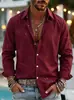 Camisa de sarga estampada de manga larga para hombre, transfronteriza europea y americana, nueva de 2026, camisa casual de moda con solapa, abierta por delante