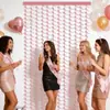 Decoraciones para Despedida de Soltera Cortina de Lluvia Rana Rosa Fondo para Montaje de Fiesta Novia a Ser Cortina de Borlas