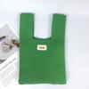 Bolso tejido de diseño nicho estilo coreano, bolso de mano, bolso tote, estudiante, color sólido, tejido, pulsera, moderno para mujer, tipo chaleco