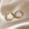 Novos brincos geométricos em forma de diamante com pino de prata, estilo europeu e americano, para mulheres, design único, acessórios de orelha versáteis da moda vintage