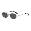 Gafas de sol sin montura de alta gama al mismo estilo que Zhang Yuanying de Ive, Montura de gafas lisa nueva, Gafas de sol de estilo Old Money de celebridad de Internet de lujo ligero