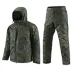 Conjunto de Jaqueta e Calça Esdy para Exterior, Roupas Esportivas à Prova de Frio e Quentes, Roupas de Algodão Camufladas, Versão Espessa