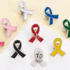 Broche de Cinta Popular Multicolor Transfronterizo, Broche de Caridad Internacional contra el SIDA, Pin de Tarjeta, Pin de Tarjeta de Alerta y Concientización sobre el SIDA