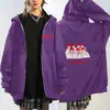 Moletom com zíper tema da equipe da World Tour 2026, merchandise do BTS, moletom de corte solto