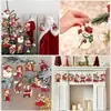 Produto Novo Transfronteiriço 12 Peças Papai Noel Boneco de Neve Menina Enfeites de Madeira Árvore de Natal Decorações de Casa