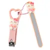 Cortauñas de Gatito Lindo de Dibujos Animados Lima de Uñas Portátil Set de Cortauñas Tijeras de Uñas de Alto Valor Femenino Venta al por Mayor