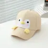 Gorra de Béisbol de Dibujos Animados de Pingüino Lindo para Primavera 2026 para Niños y Niñas, Estilo Coreano, Gorra Versátil de Protección Solar para Niños de 3 a 8 Años