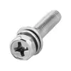 Tornillo Hexagonal Exterior de Acero Inoxidable 201 Tornillo Combinado de Cruz de Tres Combinaciones M3-M4 Ensamblaje Mecánico Tornillo Hexagonal Exterior Combinado