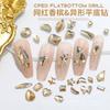 Nova broca de unhas de champanhe Venda por atacado vidro em forma de diamante plano especial Internet celebridade pequeno amor diamante gota de água decorações de unhas