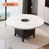 Restaurante de Hot Pot Famoso na Internet, Mesa com Fogão Elétrico Integrado, Fogão a Gás de Mármore Sintético, Conjunto de Mesa e Cadeiras para Hot Pot Comercial