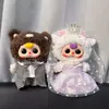 [Solo Ropa de Bebé] Bebé Tres Años Muñeco de Peluche Grande de Vinilo 400% Ropa de Bebé Traje Zhilong Vestido de Boda Falda Rosa Morada Arcoíris