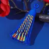 Llavero Colgante Corto con Borla Estilo Tíbet 5.5cm Artesanía Hecha a Mano Adorno DIY Hilo de Algodón Retorcido a Mano
