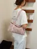 Bolsa de Hombro Estilo Coreano Ins con Lunares Verano Casual de Lino 2026 Nuevo Versátil para el Trabajo y el Día a Día