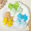 Pinza para el cabello de lazo de color sólido de Amazon transfronterizo, clip lateral para bebé, diadema para bebé de cola de milano para niños, venta al por mayor