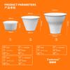 Taza de Papel Desechable para Helado Taza de Pulpa para Postre Taza de Bagazo Ecológica Biodegradable Taza de Empaque Taza para Sostener Castañas