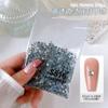 Manicura Rejillas Pedrería Fondo Plano No Se Caen los Diamantes Inferiores Fondo de Goma Blanco Ropa Pedrería Caliente Redonda Bolsa Grande Diamante de Cristal Joyería