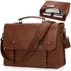 Maleta Vintage de Couro Genuíno Feita Sob Medida pelo Fabricante, Bolsa Transversal de Couro Crazy Horse para Vendas Transfronteiriças, Bolsa Transversal com Grande Capacidade de Armazenamento