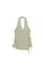 ZA Comércio Exterior Transfronteiriço Europa Roupas Femininas AliExpress Venda Quente Gola Halter Dupla Face Cadarço Costas Nuas Sem Mangas Colete