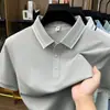 Camiseta de manga corta para hombre de verano con estampado de piña, color liso, cuello desplegable, corte holgado, nueva camiseta casual para hombre