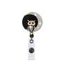 Lua Diamante Cor Preto Coruja Telescópico Fivela de Puxar Fácil Metal Strass Puxar Fácil Clipe de Crachá de Enfermeira