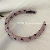 Dulce Diadema de Esponja Rosa para el Cabello para Mujer, Diadema de Presión Superior Craneal Alta, Lazo Flocado Retro, Onda de Amor, Lunares, Tarjeta para el Cabello