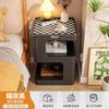 Mesita de noche blanca, creativa, para apartamento pequeño, estantería alternativa, moderna, sencilla, para sala de estar, sofá, dormitorio, mesita de noche