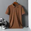 Venda Direta da Fábrica 21 Cores Alta Qualidade Cor Pura Camisa Polo Camiseta Top Exportação Masculina Verão Casual Solta Manga Curta
