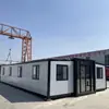 Casa móvel acabada vidro escritório dobrável solário quadro de atividades casa moradia villa pessoas saída contêiner hospedagem