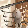 Cabide giratório 360 graus para guarda-roupa doméstico, cabideiro com ganchos para roupas e calças, cabideiro de armazenamento multifuncional