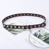 Cinto Feminino Decorativo Vazado com Fivela de Ilhós em Formato de Coração Estilo Punk Casual Versátil Corrente para Jeans