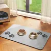 Tapete de suelo simple de tierra de diatomeas transfronterizo TEMU para mascotas, absorbente de agua, antideslizante, a prueba de salpicaduras, tapete de alimentación, resistente al desgaste y a la suciedad, disponible para dropshipping