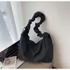 Bolso Tote Cuadros Nicho Coreano para Mujer 2026 Nuevo Gran Capacidad Casual Artístico Plegado Correa de Hombro Bolso de Hombro Único Cruzado