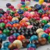 50 PCs 8MM contas de madeira coloridas candy cor contas de madeira / DIY contas soltas acessórios de joias 14 cores opcional oferta especial atacado
