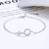 Pulseira de Prata Esterlina S925 Amor Gravidade para Mulheres, Design de Nicho Levemente Luxuoso Estilo Ins, Design Circular com Sensação de Alto Padrão
