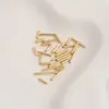 Cuentas Largas de Arroz Chapadas en Oro de 14 Quilates que Conservan el Color, Cuentas Espaciadoras Tubulares Delgadas, Cuentas de Palillo, Cuentas Tubulares Redondas y Rectas, Accesorios para Joyería DIY, Materiales de Cuentas Sueltas