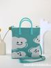 Bolsa de Mão Popular em Cores Contrastantes, Bolsa Transversal Elegante e Simples, Bolsa de Ombro Grande Capacidade para o Dia a Dia, Bolsa de Crochê Personalizada