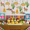5 de Maio Carrilhões Espirais Mexicanos Cacto Mexicano Carrilhões Espirais de Alpaca Decorações de Festa Mexicana