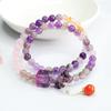 Guan Yu Aurora de Fuego Púrpura Nueve 23 Pulsera Cubo de Cristal Pulsera de Piedra Preciosa Cristalera Venta al por Mayor de Fábrica S4033004