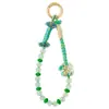 Cordón para Teléfono Estilo Tíbet Original con Borlas Tejidas a Mano del Tíbet, Cadena para Teléfono Estilo Chino con Cuentas de Aventurina Verde, Regalo de Alta Gama