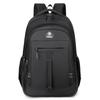 Mochila Escolar para Adolescentes Estudiante de Secundaria Varón Aspecto Moderno Gran Capacidad Mochila de Viaje Tira Reflectante Mochila Negra Negocios