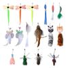 Fábrica de suministros para mascotas transfronteriza felpa pequeño insecto palo para gatos cabeza de repuesto DIY auto-hi juguetes para gatos