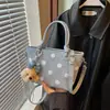 Bolso Cruzado Informal para Viajes Cotidianos Lona de Lunares Estilo Nuevo Bolso Estilo Coreano Bolso de Nicho 2026 Bolso Tote Versátil de Gran Capacidad para Mujeres